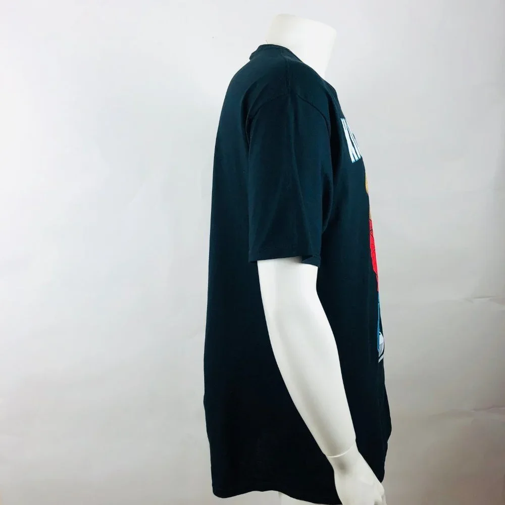 KICKIN' IT Graphic T-Shirt Black Sz L Short Sleeve - Picture 6 of 8